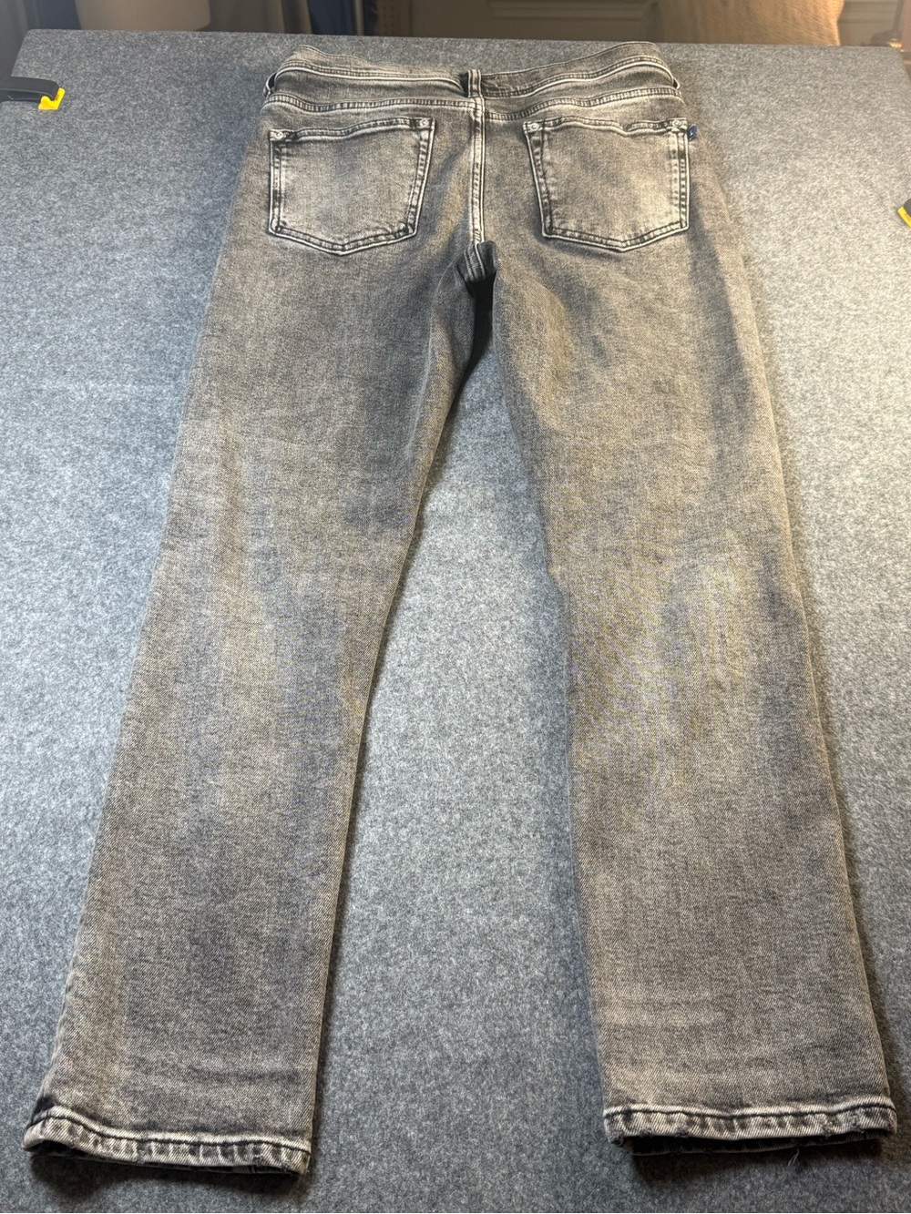 Pilcro Distressed Gray Wash Straight Leg Jeans Size 30 Grunge Y2K Streetwear - Picture 3 of 11